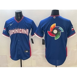 Men Dominican Republic Baseball Royal 2026 World Baseball Big Logo Classic Stadium Stitched Jersey