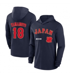 Men Japan Baseball 18 Yoshinobu Yamamoto Navy 2026 World Baseball Classic Club Hoodie Men Japan Baseball 18 Yoshinobu Yamamoto Navy 2026 World Baseball Classic Club Hoodie