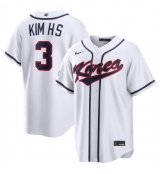 Men Korea Baseball 3 Hyeseong Kim White 2026 World Baseball Classic Home Stadium Stitched Jersey Men Korea Baseball 3 Hyeseong Kim White 2026 World Baseball Classic Home Stadium Stitched Jersey