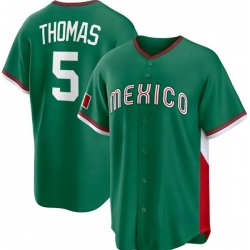 Men Mexico Baseball 5 Alek Thomas Green 2026 World Baseball Classic Stadium Stitched Jersey