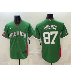 Men Mexico Baseball  87 Jesus Huerta Green 2026 World Baseball Classic Stadium Stitched Jersey