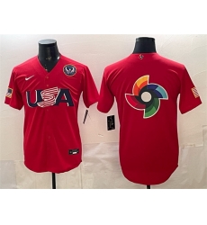 Men USA Baseball Team Big Logo Red 2026 World Baseball Classic United States 250th Anniversary Patch Stadium Stitched Jersey Men USA Baseball Team Big Logo Red 2026 World Baseball Classic United States 250th Anniversary Patch Stadium Stitched Jersey