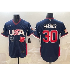 Men USA Baseball x Undefeated 30 Paul Skenes Navy 2026 World Baseball Classic Stadium Stitched Jersey Men USA Baseball x Undefeated 30 Paul Skenes Navy 2026 World Baseball Classic Stadium Stitched Jersey