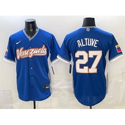 Men Venezuela Baseball  27 Jose Altuve Royal 2026 World Baseball Classic Road Stadium Stitched Jersey