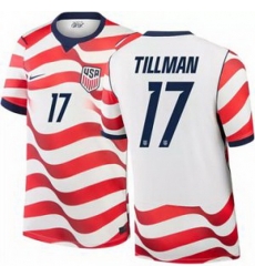 Men 17 Malik Tillman USMNT 2026 Home Stadium Replica Jersey 1 Men 17 Malik Tillman USMNT 2026 Home Stadium Replica Jersey 1