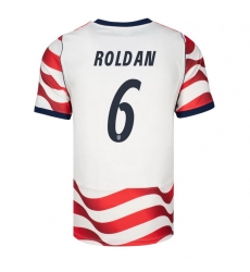 USA 2026 FIFA World Cup Soccer White Jersey Set ( Have Shorts ) Cristian Roldan #6