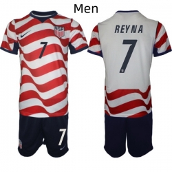 USA FIFA World Cup 2026 Soccer Red Home Jersey Giovanni Reyna #7