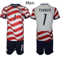 USA FIFA World Cup 2026 Soccer Red Home Jersey Matt Turner #1