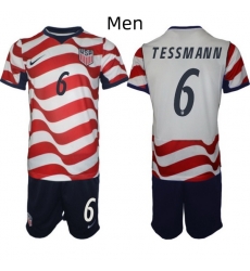 USA FIFA World Cup 2026 Soccer Red Home Jersey Tanner Tessmann #6