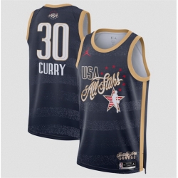 Men 2026 All Star  30 Stephen Curry Navy Stitched Basketball Jersey