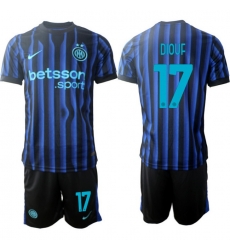 Men Internazionale 2026 Soccer Jerseys BlueBlack #17 DIOUF Men Internazionale 2026 Soccer Jerseys BlueBlack #17 DIOUF