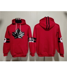 Men Team Canada Red Ageless Must Have Lace Up Pullover Hoodie