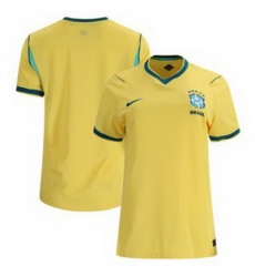 Women 0 Brazil National Team Blank 2026 Home Jersey 4
