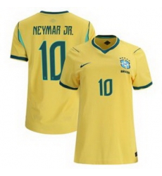 Women 10 Brazil National Team Neymar Jr 2026 Home Jersey 4