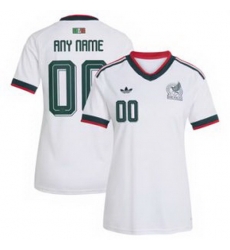 Women 00 Mexico Custom 2026 Replica White Jersey 3