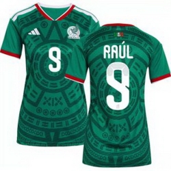 Women 9 Mexico Raul Jimenez 2026 Replica White Jersey 3