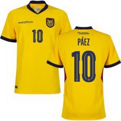 Men 10 Ecuador Kendry Paez Away Replica Jersey   1