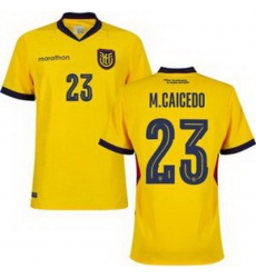 Men 23 Ecuador Moises Caicedo Away Replica Jersey   1