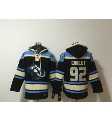 Men Utah Mammoth 92 Logan Cooley Black Blue Ageless Must Have Lace Up Pullover Hoodie Men Utah Mammoth 92 Logan Cooley Black Blue Ageless Must Have Lace Up Pullover Hoodie