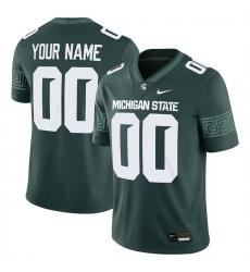 Men Michigan State Spartans ACTIVE PLAYER Custom Green Vapor Limited Stitched Football Jersey