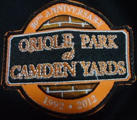 Baltimore Orioles Camden Yards 20th Annivesary Patch Biaog