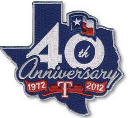 Texas Rangers 40th Anniversary Patch Biaog