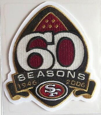 NFL 49ers 60th Anniversary Season Patch Biaog