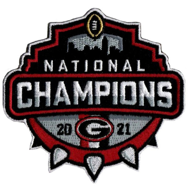 Embroidery Georgia Bulldogs 2021 College Football National Champions Jersey Patch Biaog