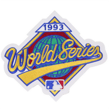Men 1993 MLB World Series Logo Jersey Patch Philadelphia Phillies vs Toronto Blue Jays Biaog