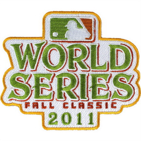 2011 MLB World Series Logo Jersey Sleeve Patch Fall Classic St Louis Cardinals vs Texas Rangers II Biaog