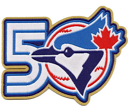 Women  Toronto Blue Jays 50th Team Annivesary Patch Biaog